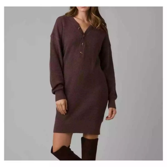 Prana Milani Oversized Henley Knit Dress - Picture 1 of 10